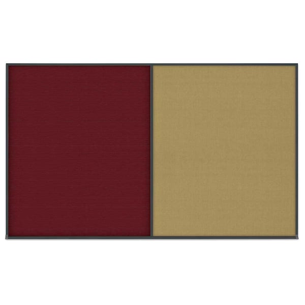 Double Door Radius Corkboard, 48"x36", Hea